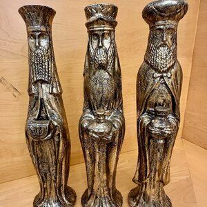 vintage MCM gold foil three wise men/Three Kings